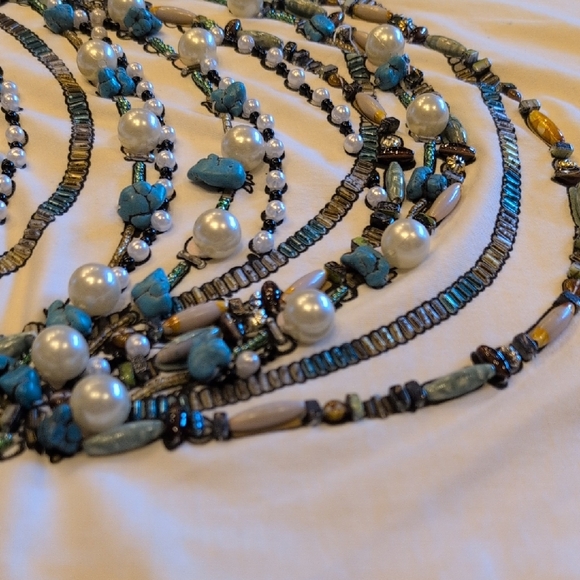 Double D Ranch Real Turquoise Embroidered Shirt With Pearls - Picture 2 of 5